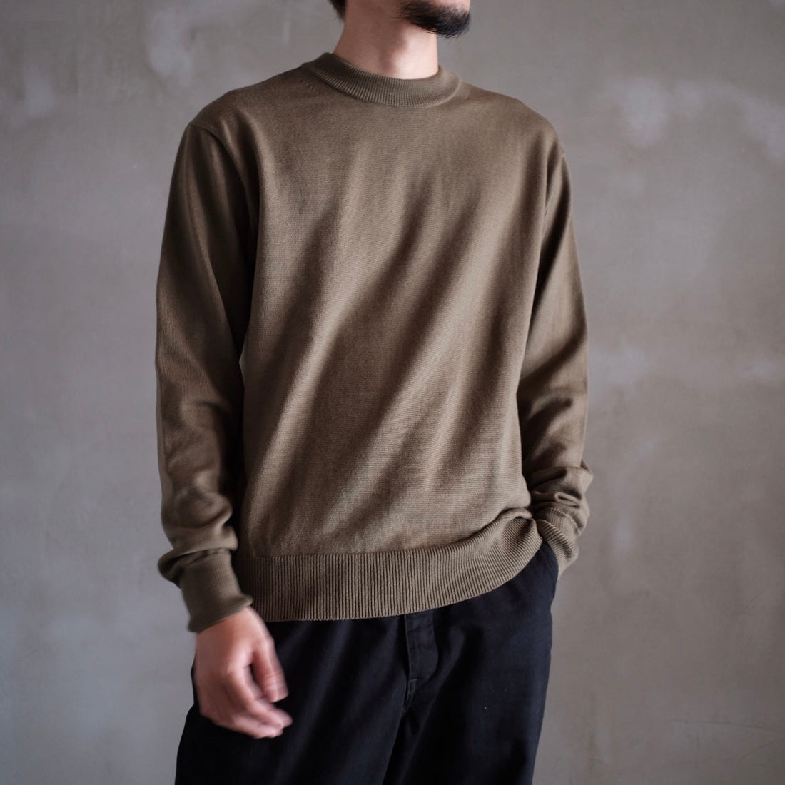 DAILY MOCK SWEATER- OLIVE