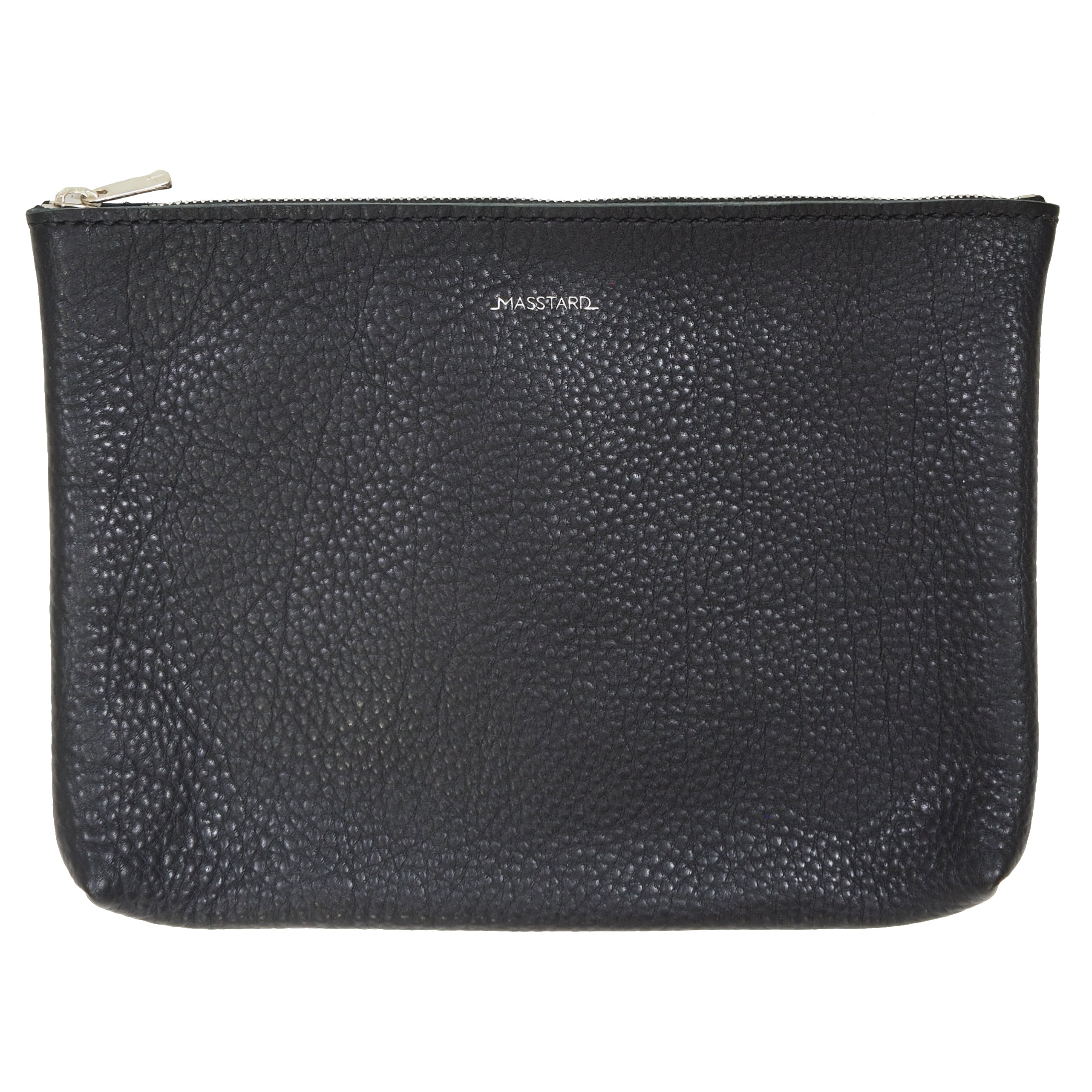 Large black cheap leather clutch bag